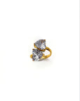Anello con Doppio cuore di diamanti