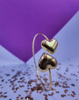 Bracciale Rigido double Heart