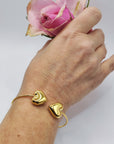 Bracciale Rigido double Heart