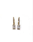 Orecchini Hoops zirconi baguette