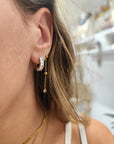 Orecchini Hoop strass