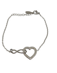 Bracciale cuore infinito (Argento)
