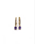 Orecchini Hoops zirconi tondi