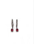 Orecchini Hoops zirconi tondi