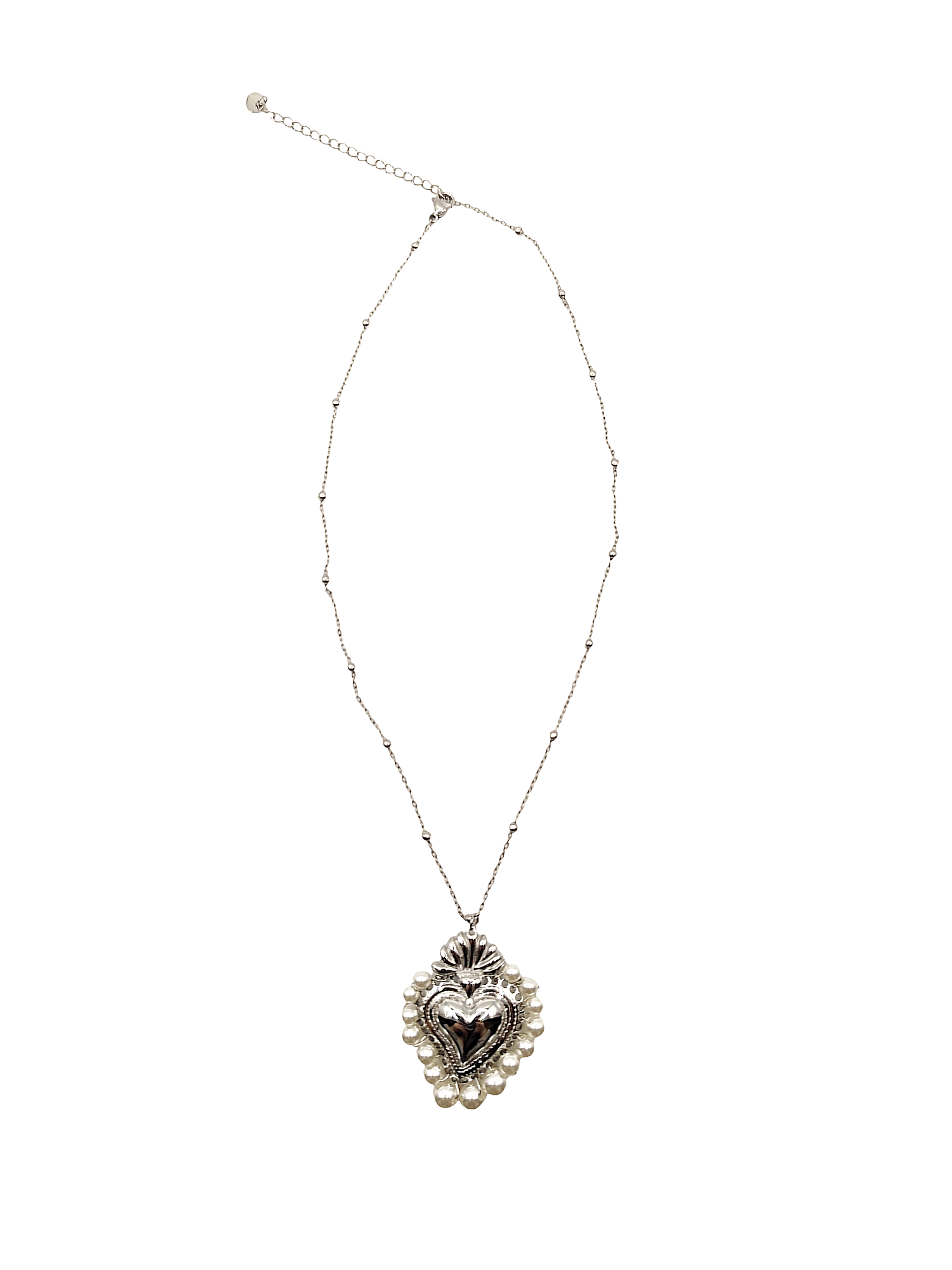 Collana Con Ciondolo A Cuore Zara – Placcato Oro 18 Carati, Perle E Catena – Gioiello Dichiarazione - Foto 5