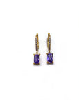 Orecchini Hoops zirconi baguette
