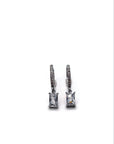 Orecchini Hoops zirconi baguette