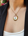 Collana Fiore fucsia