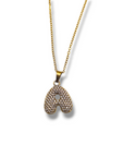 Collana Lettera Strass