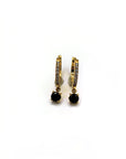 Orecchini Hoops zirconi tondi