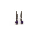 Orecchini Hoops zirconi tondi