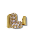 Anello Lettera Strass