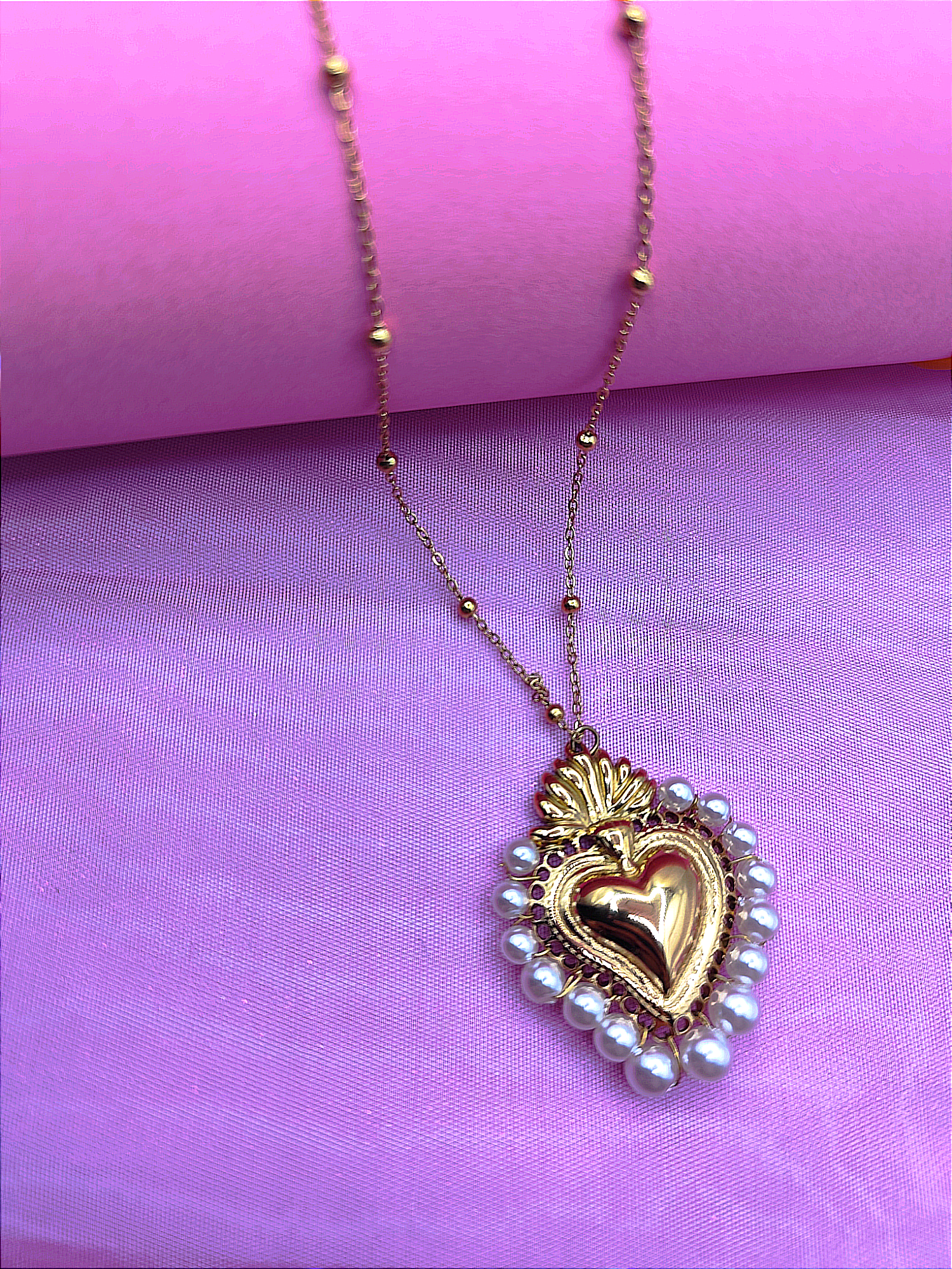 Zoerstar Set Di 2 Collane Con Perle E Ciondolo Cuore Oro Vintage – Gioiello Elegante Per Donne E Ragazze