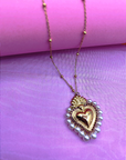 Collana Cuore Sacro con Perle