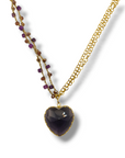 Collana doppia catena lettera