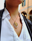 Collana Cuore Sacro con Perle