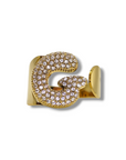 Anello Lettera Strass