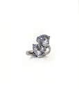 Anello con Doppio cuore di diamanti