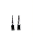 Orecchini Hoops zirconi baguette