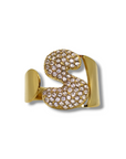 Anello Lettera Strass