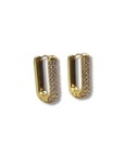 Orecchini rectangular strass