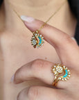 Collana Sole e Luna strass