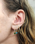Orecchini Hoops zirconi tondi