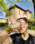 Anello double square