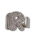 Anello Lettera Strass