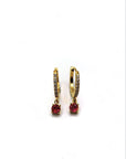 Orecchini Hoops zirconi tondi