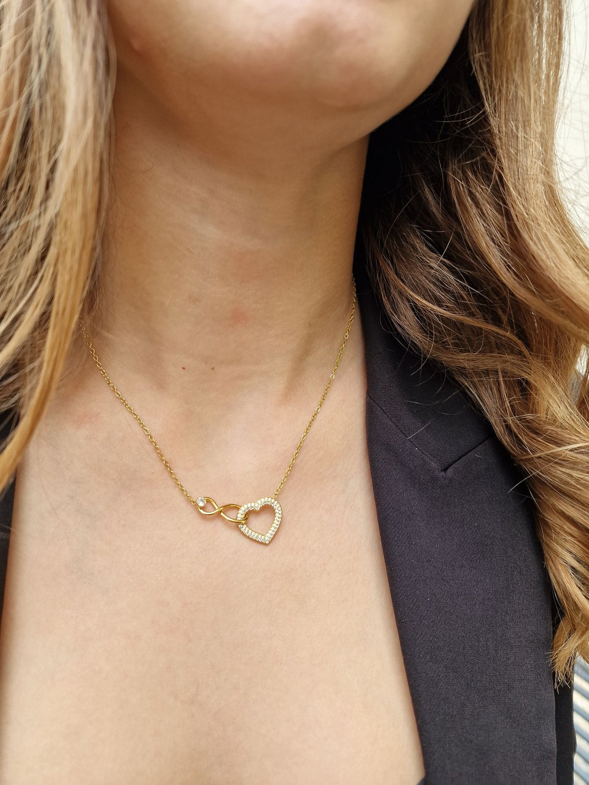 Collana cuore infinito