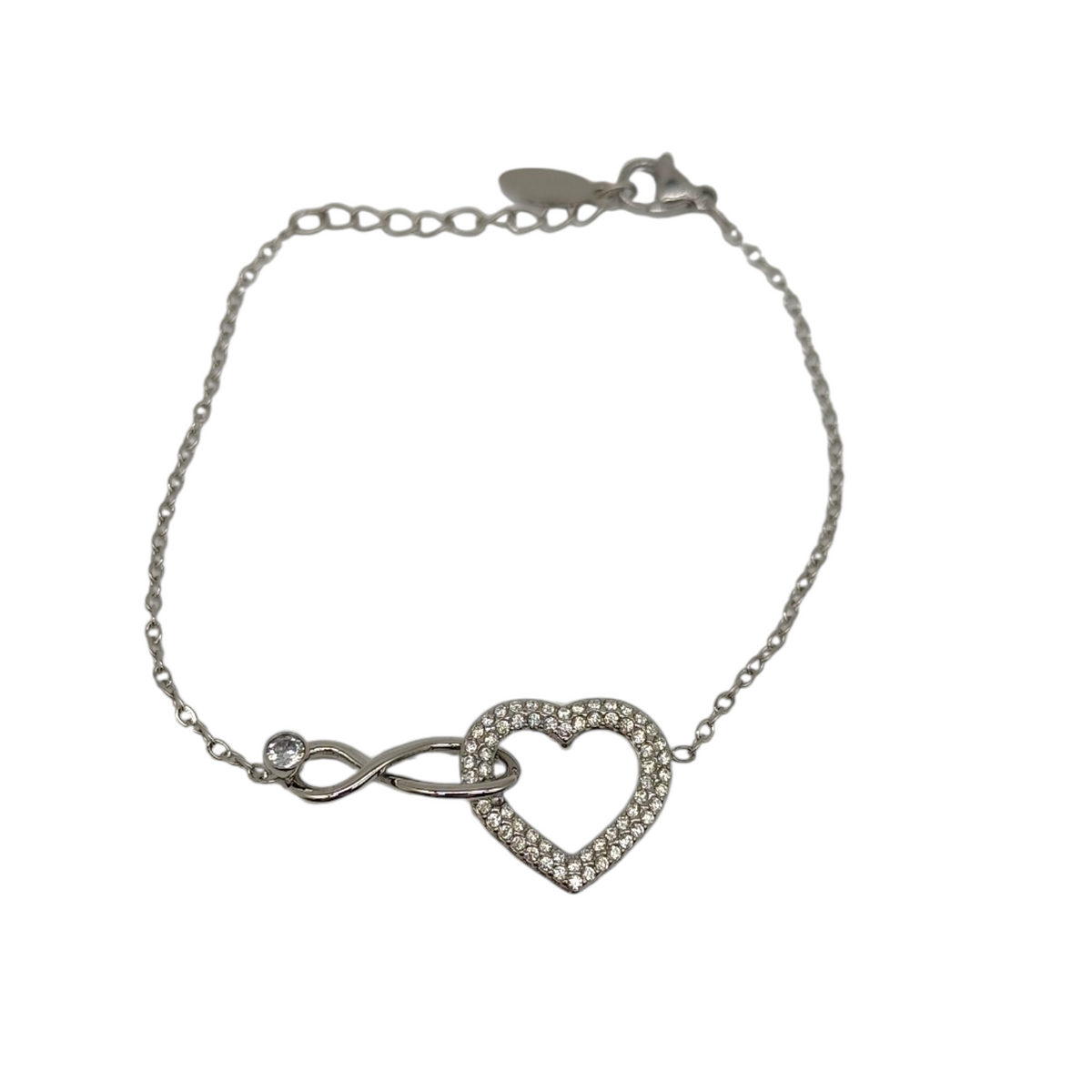 Bracciale cuore infinito (Argento)