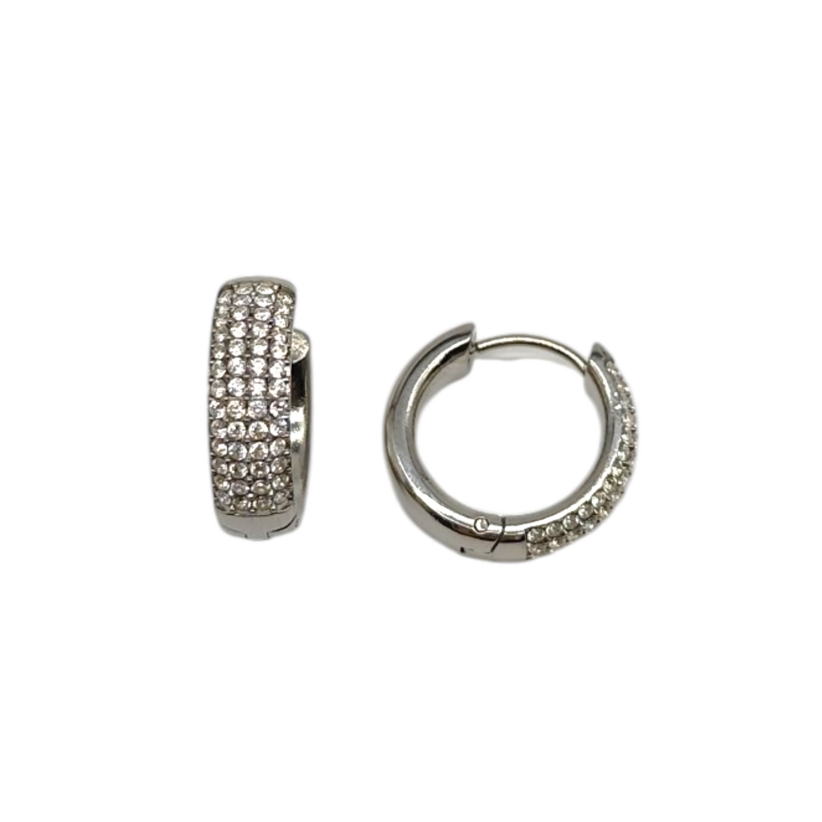 Orecchini Pavè (Argento, 1 cm)