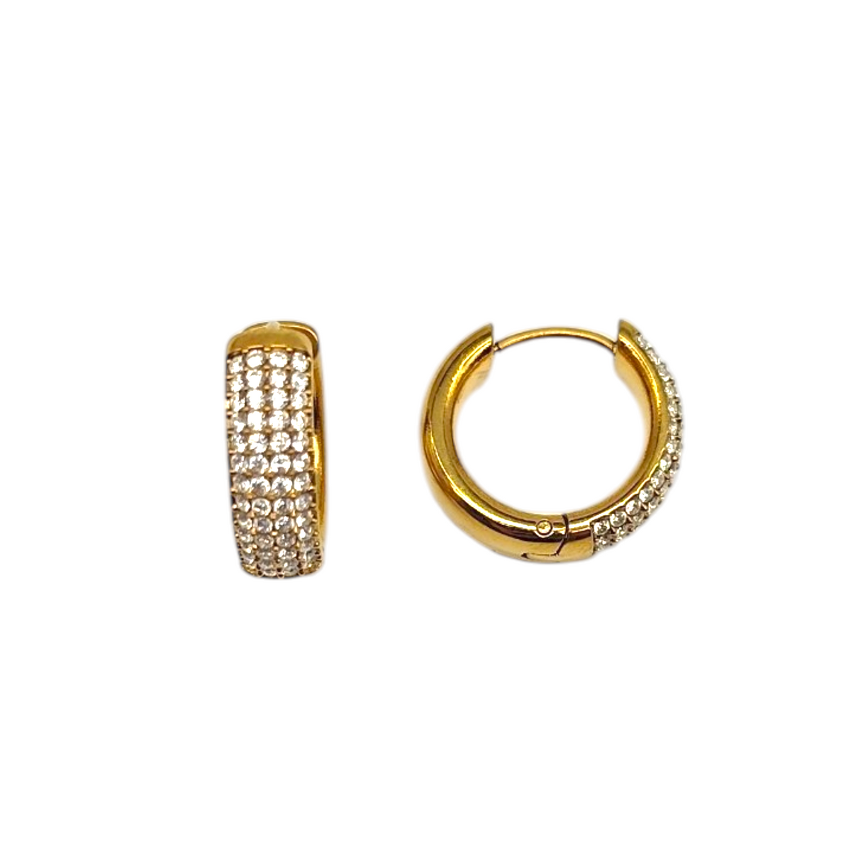 Orecchini Pavè (Oro, 1 cm)