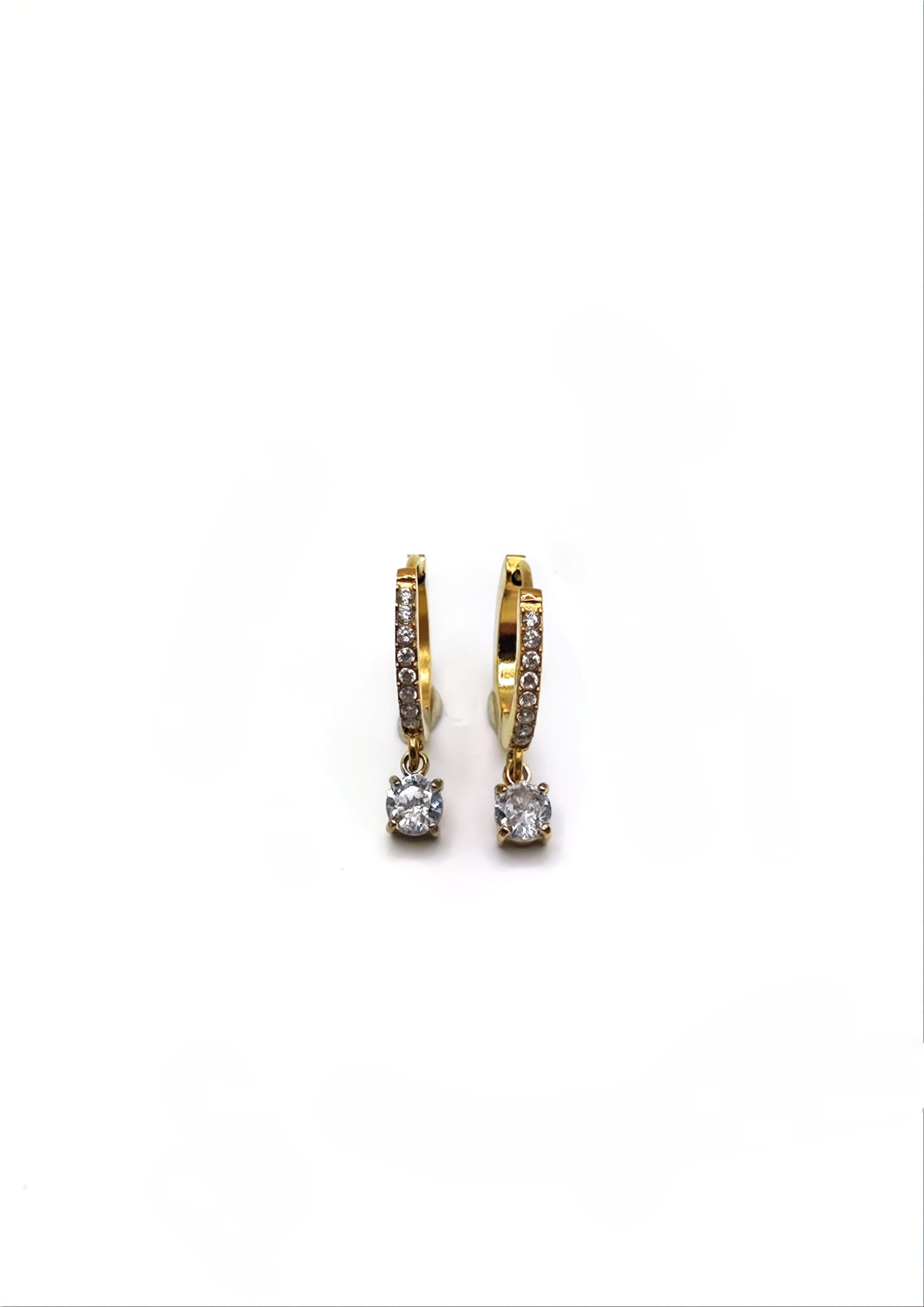 Orecchini Hoops zirconi tondi