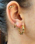 Orecchini Bamboo hoops mini