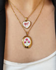Collana Fiori magenta