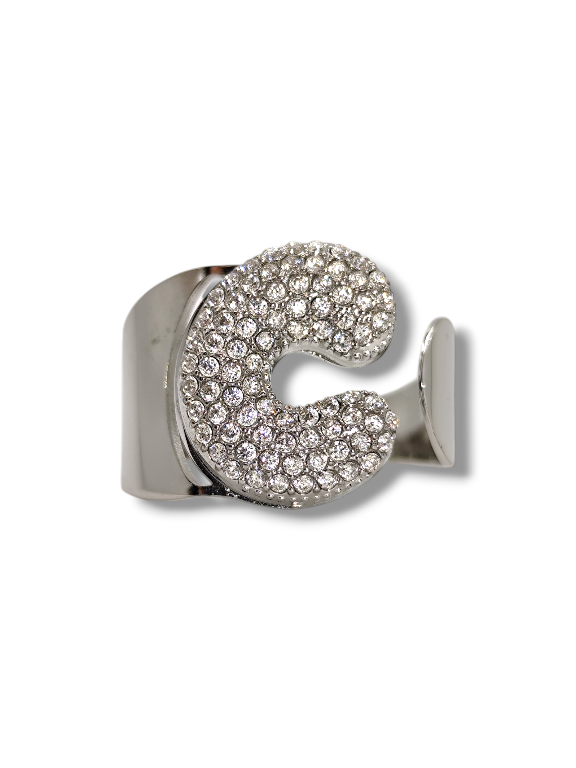 Anello Lettera Strass