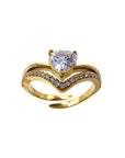 Anello Cuore Brillante