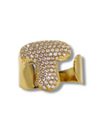 Anello Lettera Strass