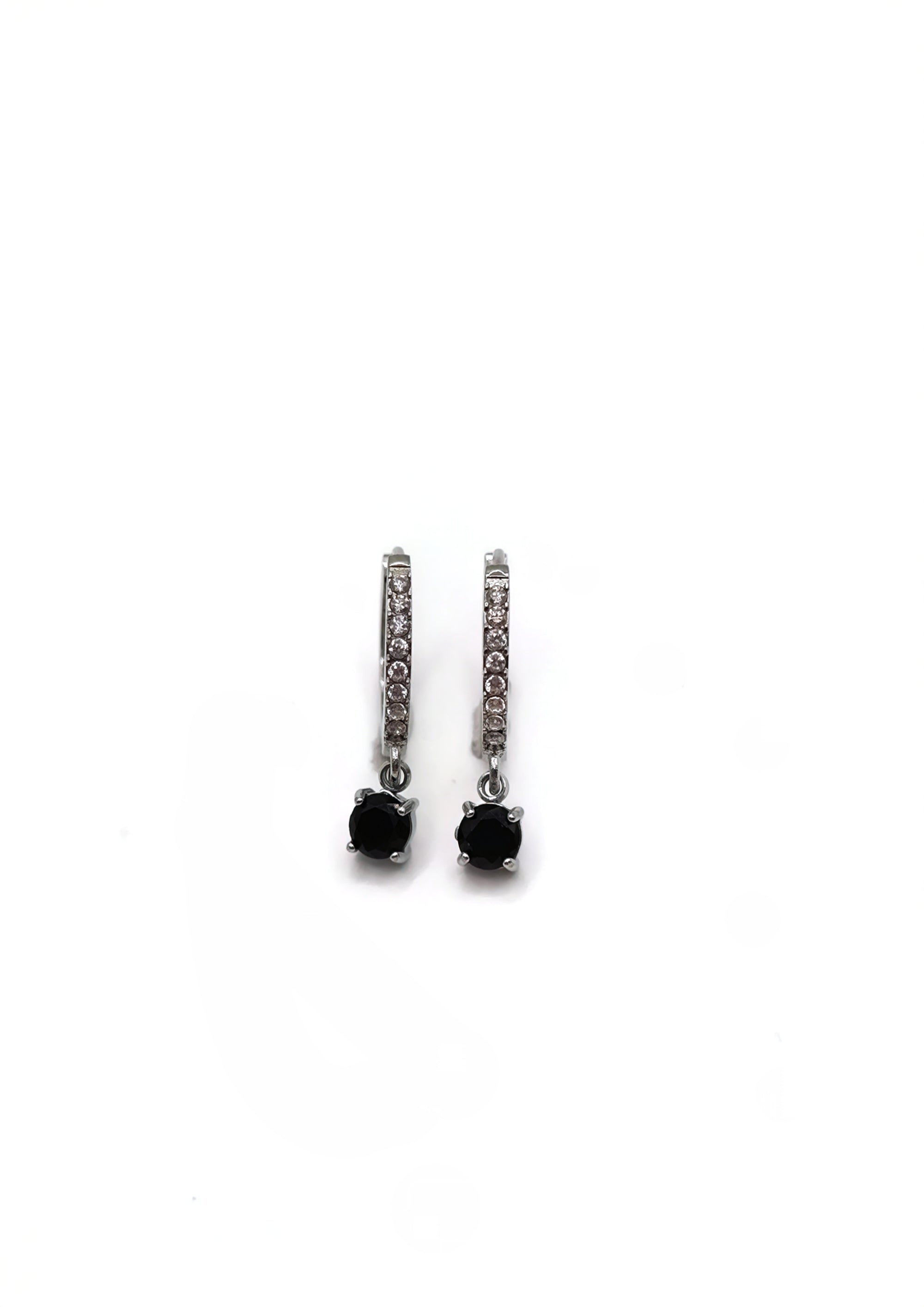 Orecchini Hoops zirconi tondi