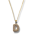 Collana Lettera Strass