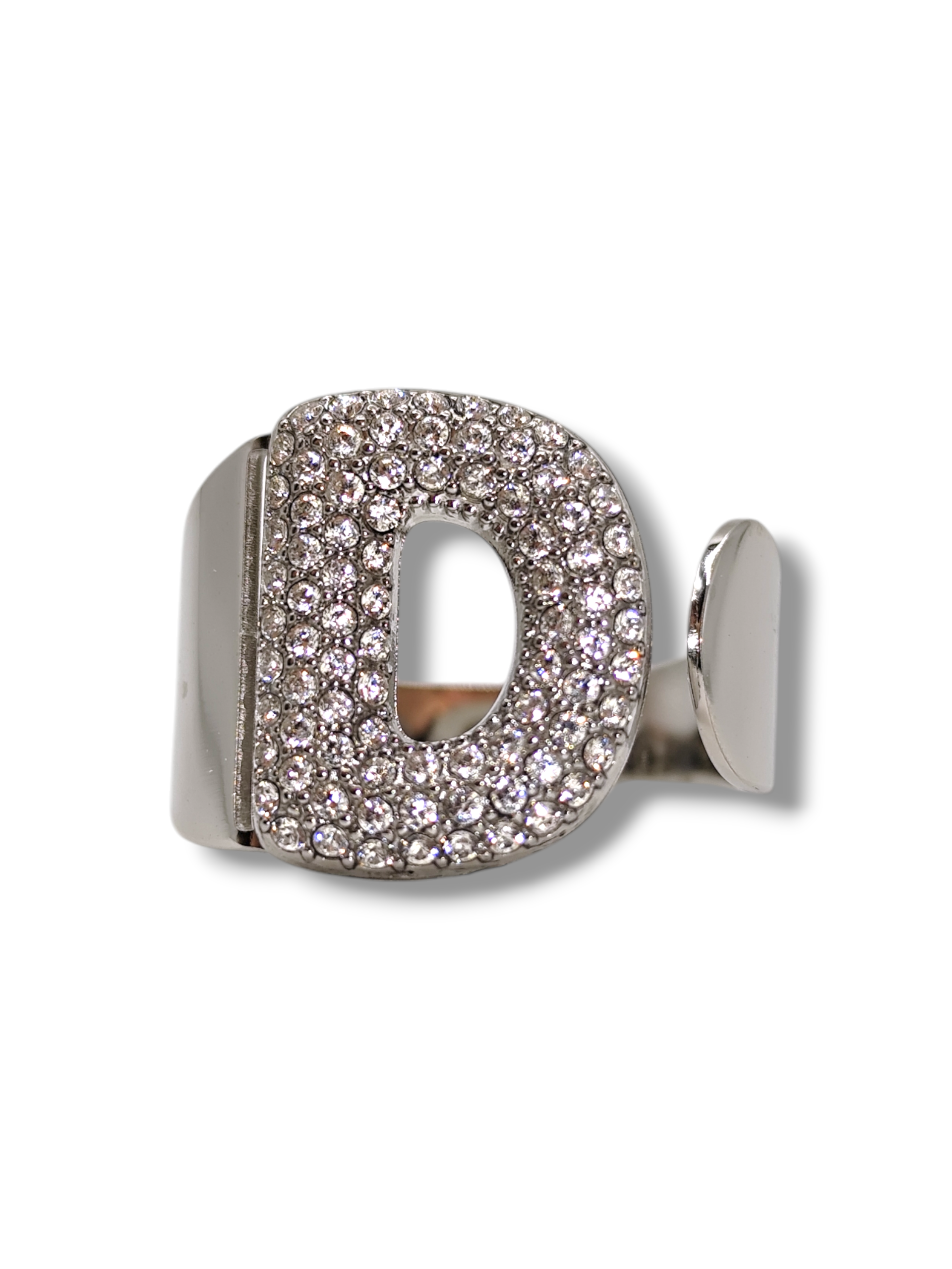 Anello Lettera Strass