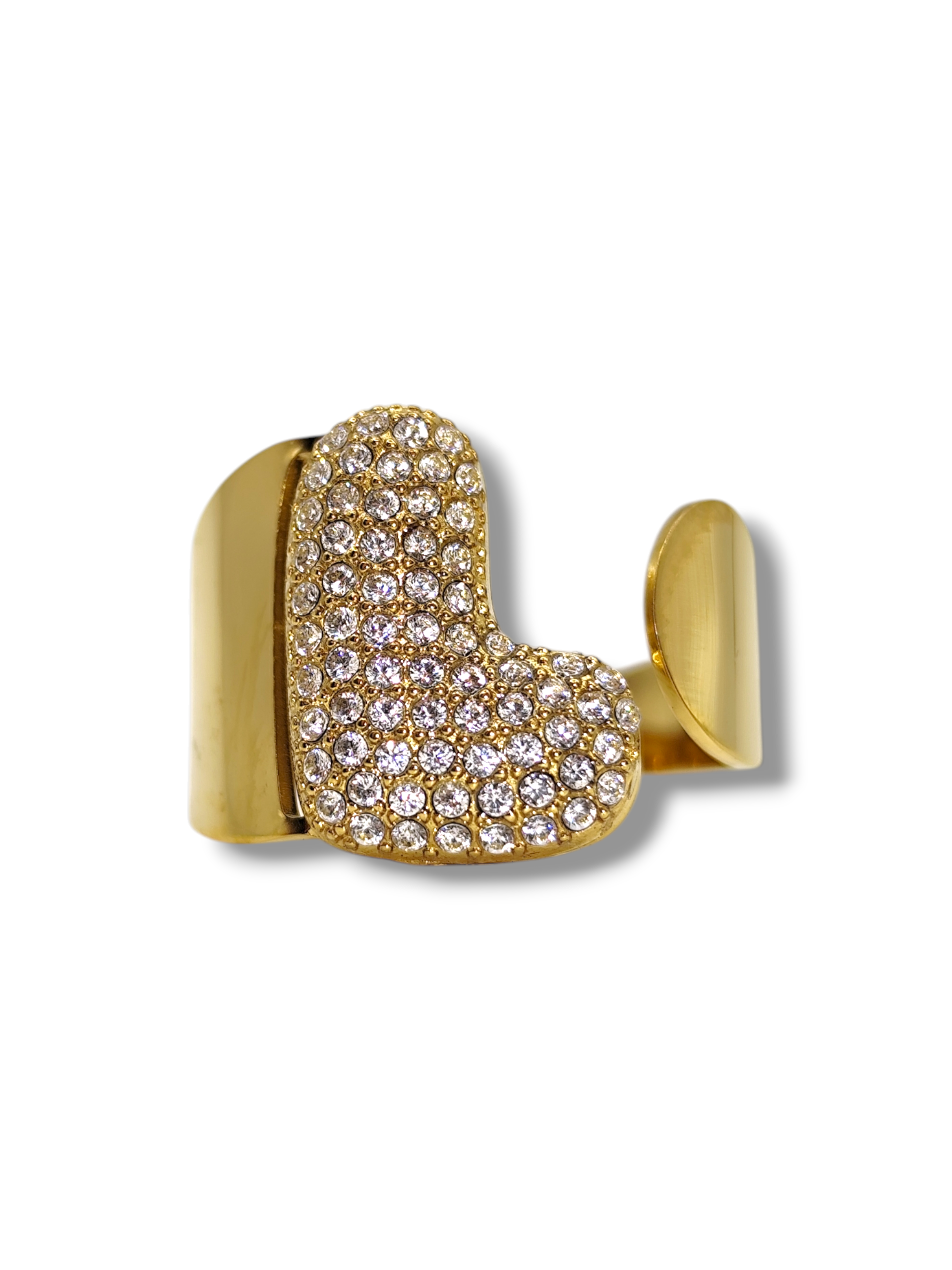 Anello Lettera Strass