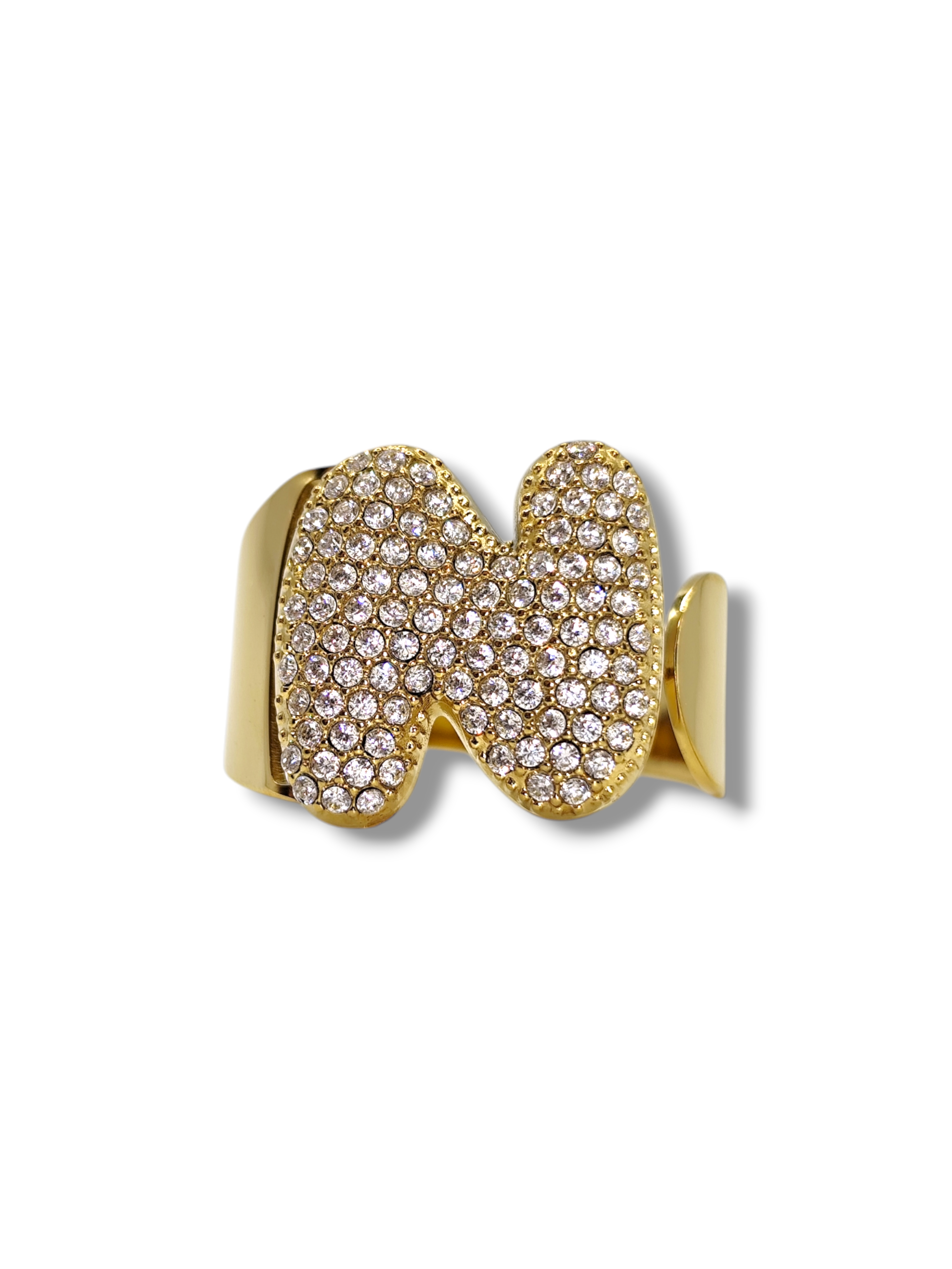 Anello Lettera Strass