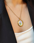 Collana fiori viola