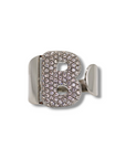Anello Lettera Strass