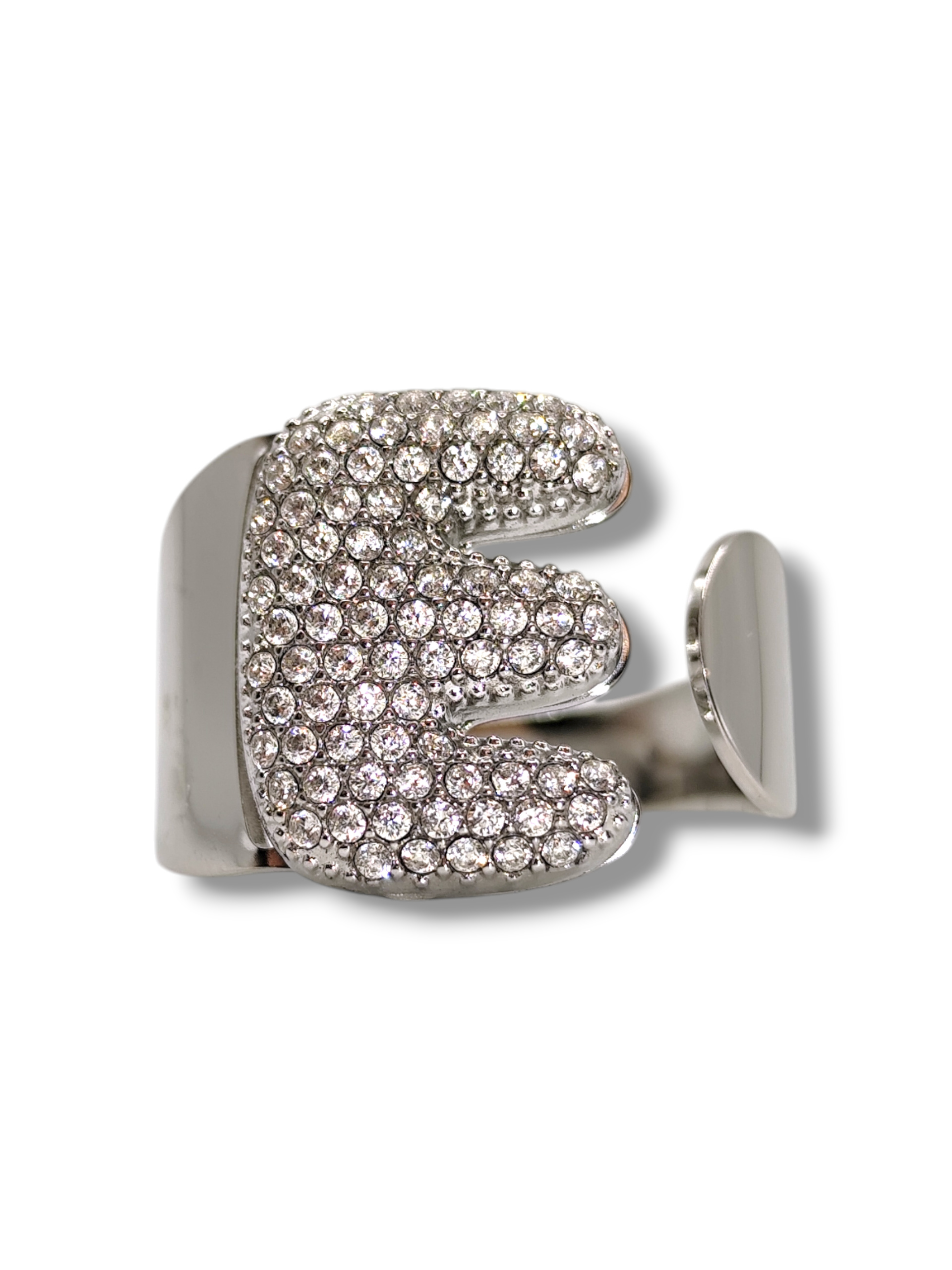 Anello Lettera Strass