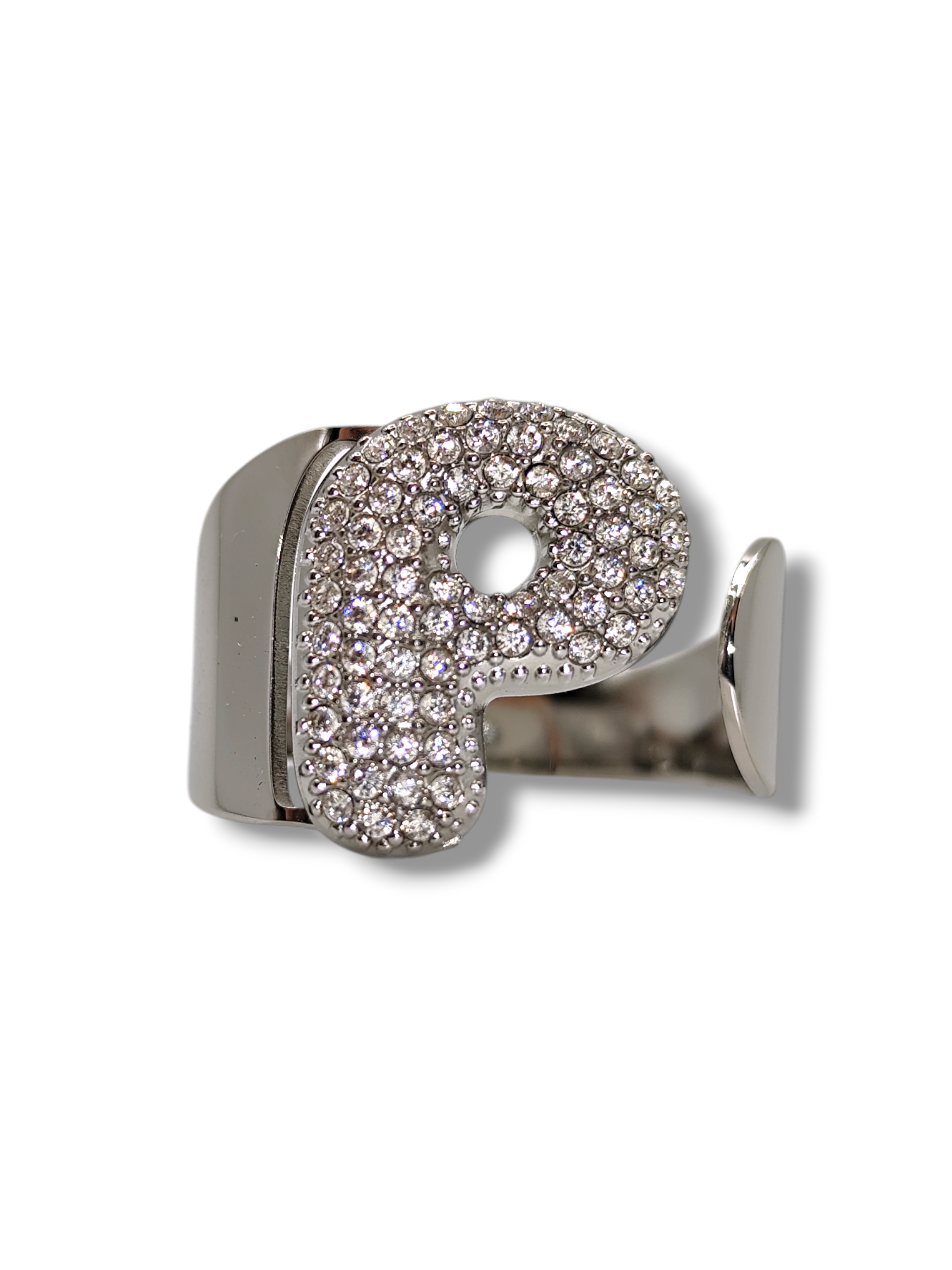 Anello Lettera Strass