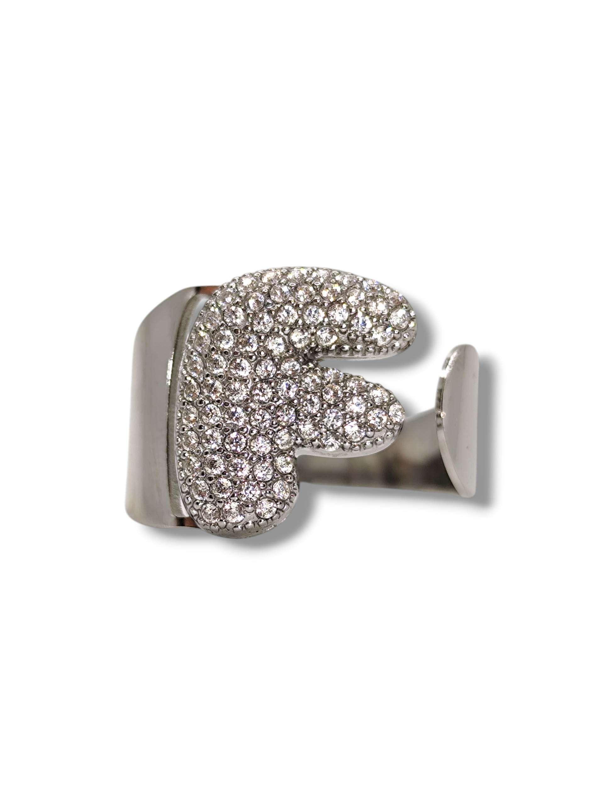 Anello Lettera Strass
